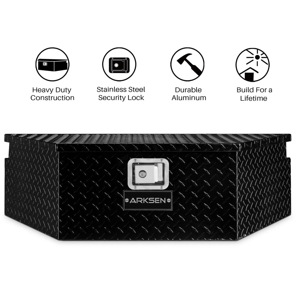 39 Diamond Plate Aluminum Trailer Tongue Box with Lock Key M701301