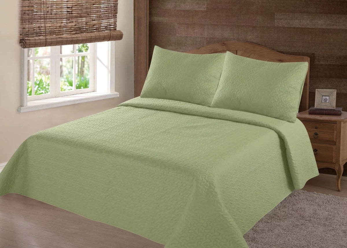 Sage Quilt Set Twin Size with Pillow Case Y617