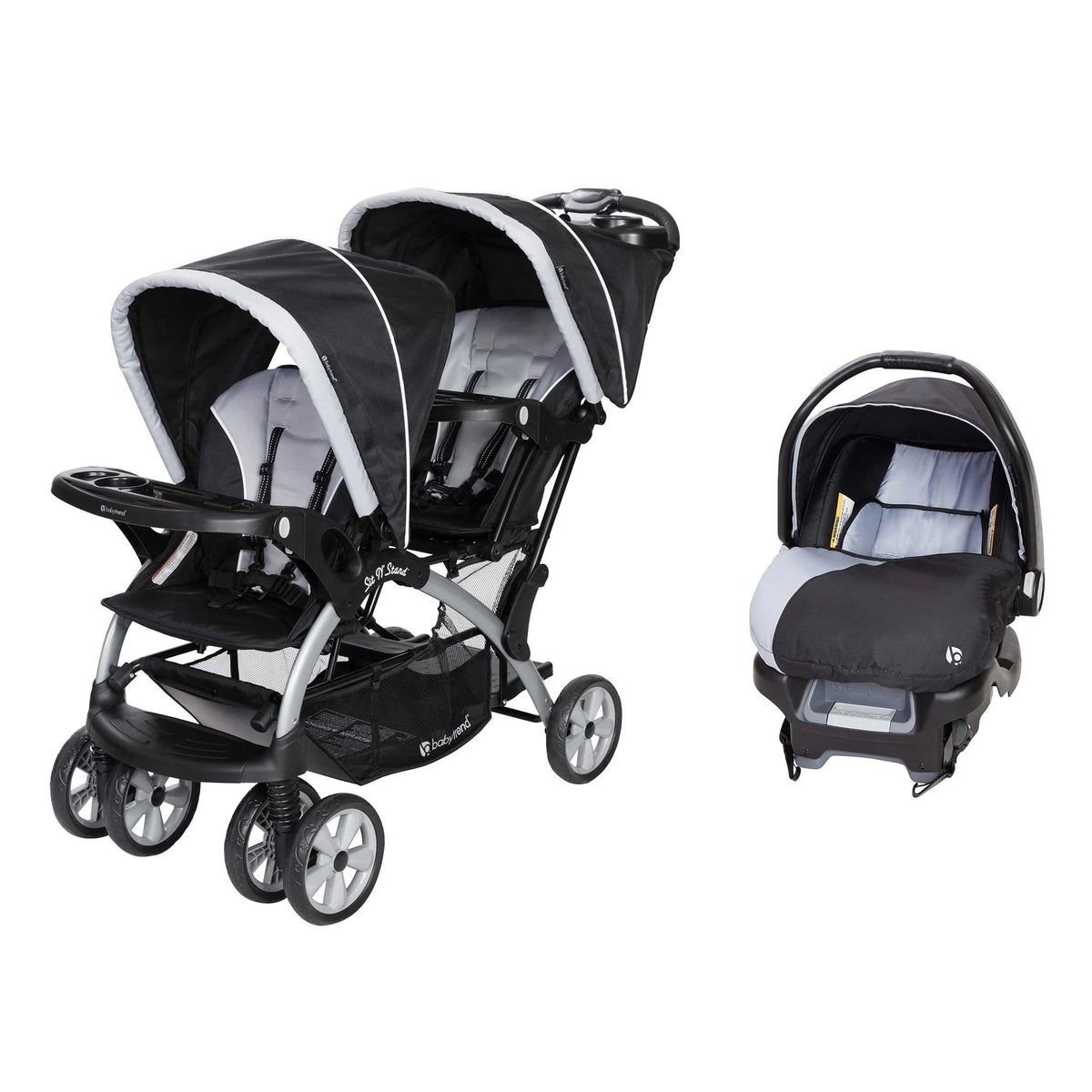 Double Baby Stroller and Car Seat Combo T389