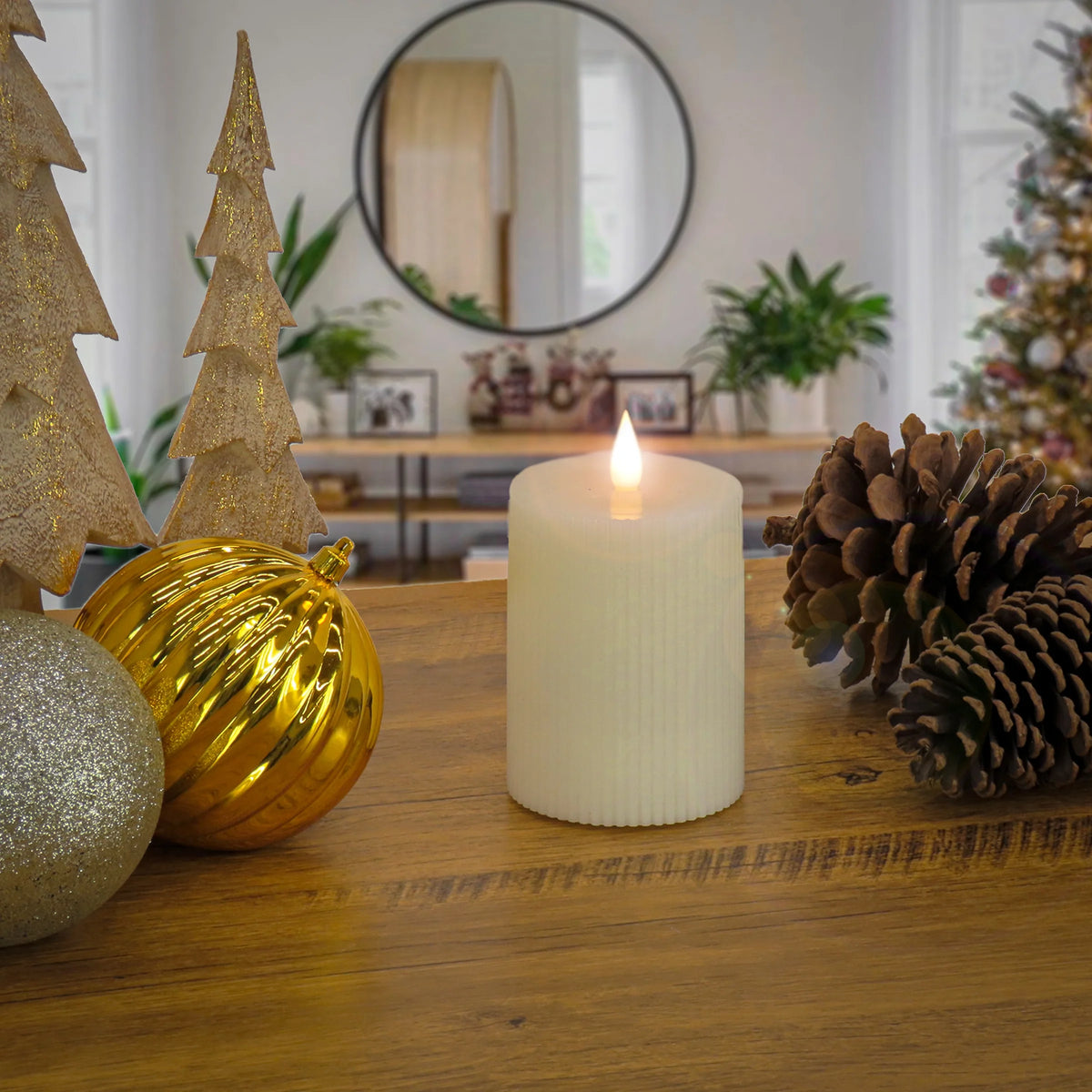 Ivory Flameless Candle with Remote N1250
