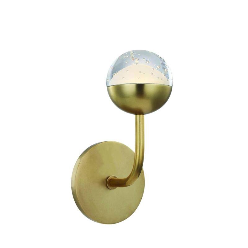 Aged Brass LED Bath Light F73072