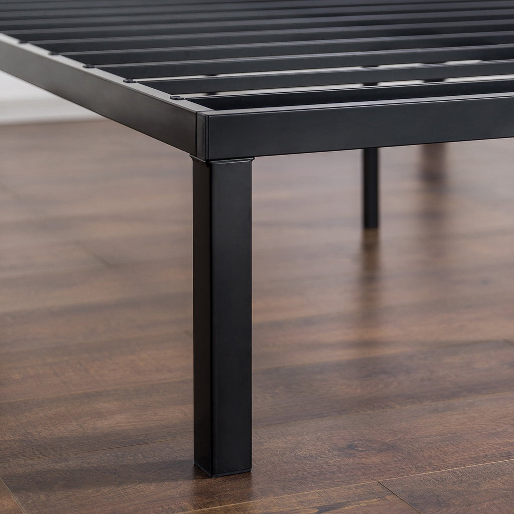 16" Metal Platform Bed with Steel Slats, Queen Y99113