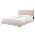 King Size Velvet Platform Bed Frame G133
