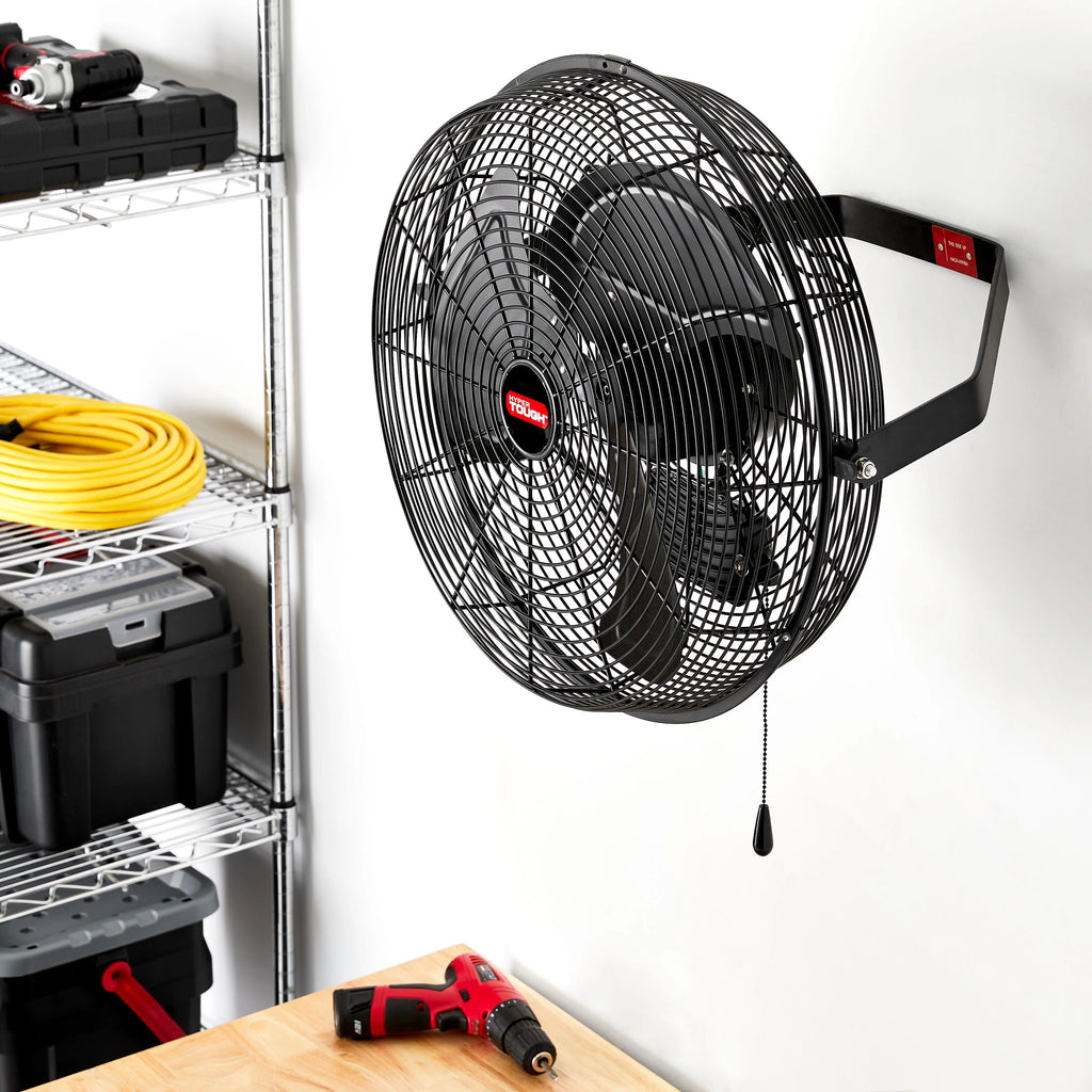 18 inch Black Outdoor Wall Mounted Fan with Misting Kit G343