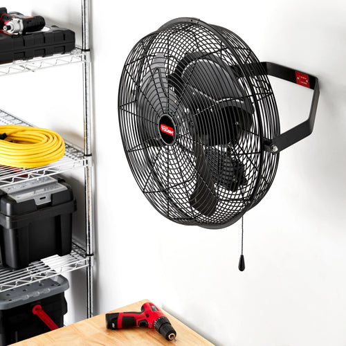 18 inch Black Outdoor Wall Mounted Fan with Misting Kit G343