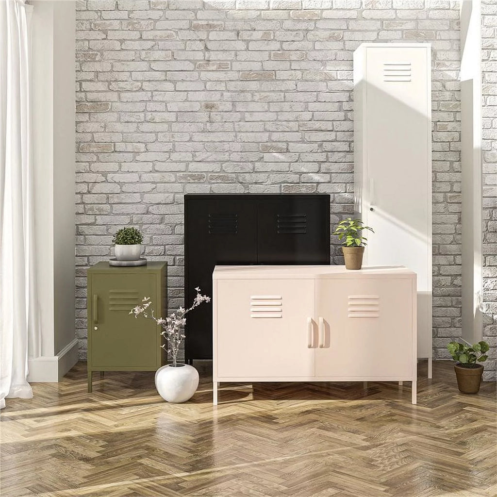 2 Door Metal Accent Cabinet in White U48234