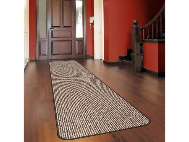 Skid-Resistant Carpet Runner Black Ripple 18 ft. x 36 in. R6843