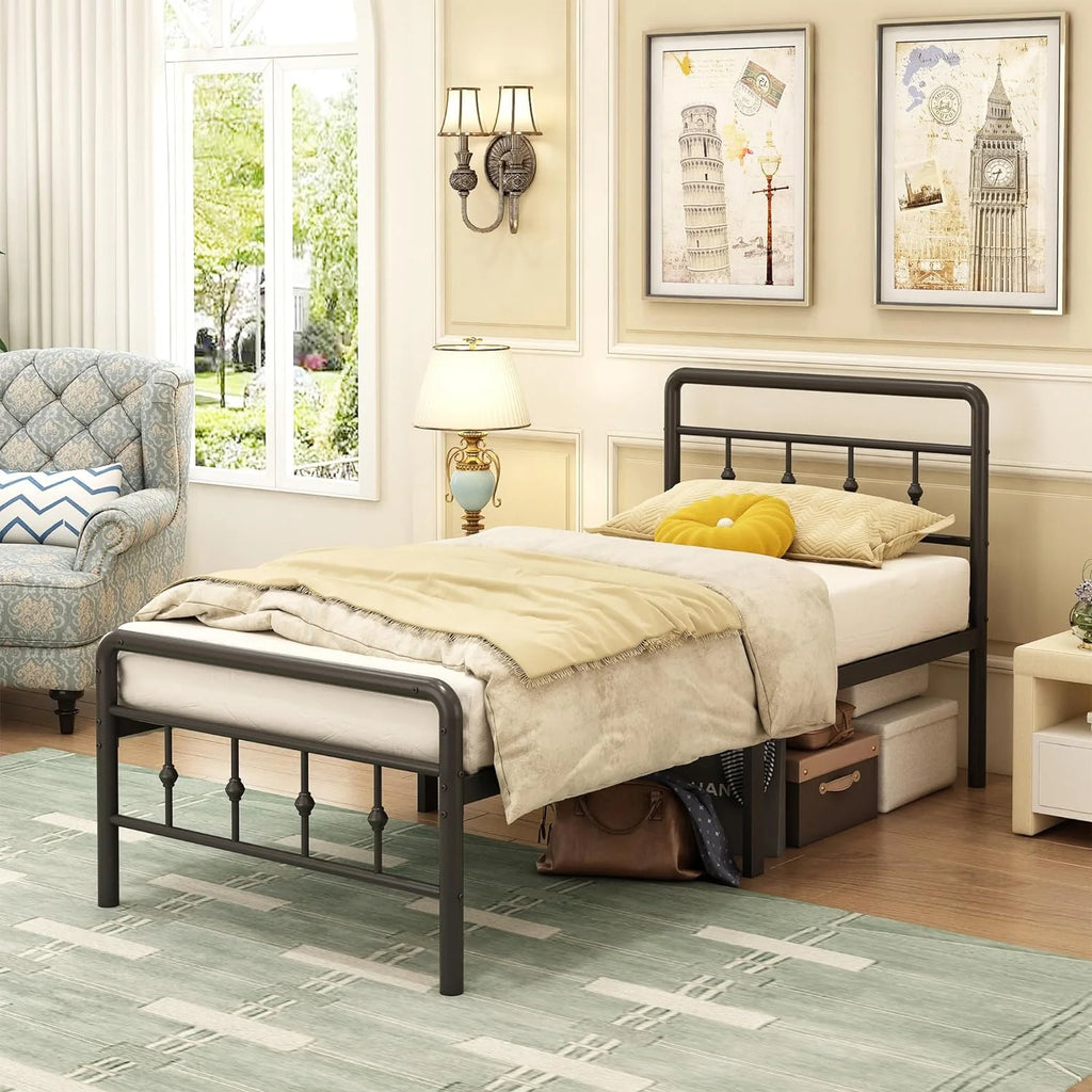 16 inch Twin XL Bed Frames with Headboard and Footboard E129