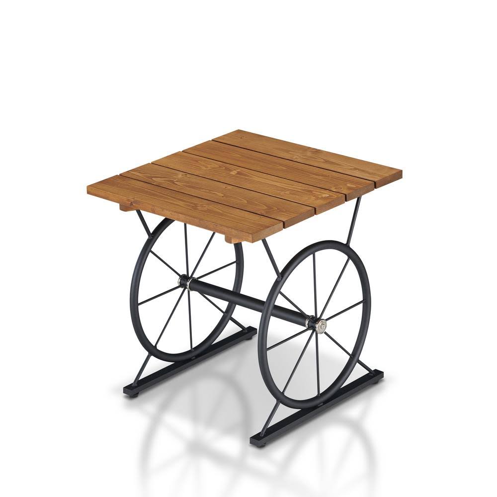 Warm Oak Panel End Table Q79260