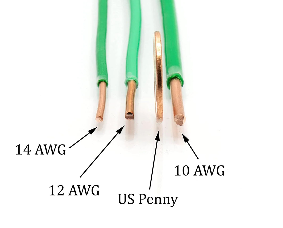 100 Feet Insulated Solid Copper THHN THWN Wire 12 AWG Green E6183