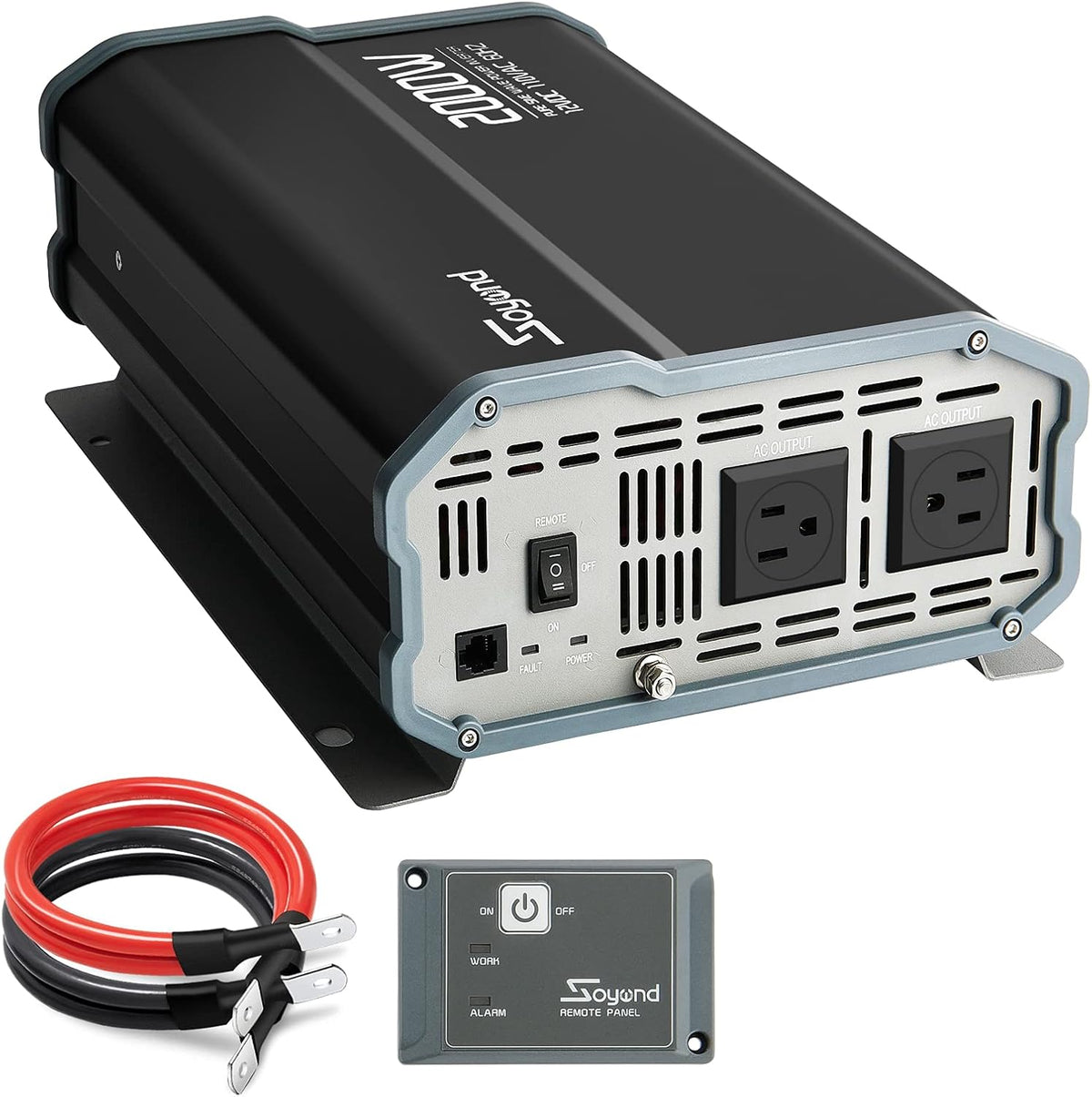 Pure Sine Wave 2000 Watt Power Inverter with Remote Controller M368628