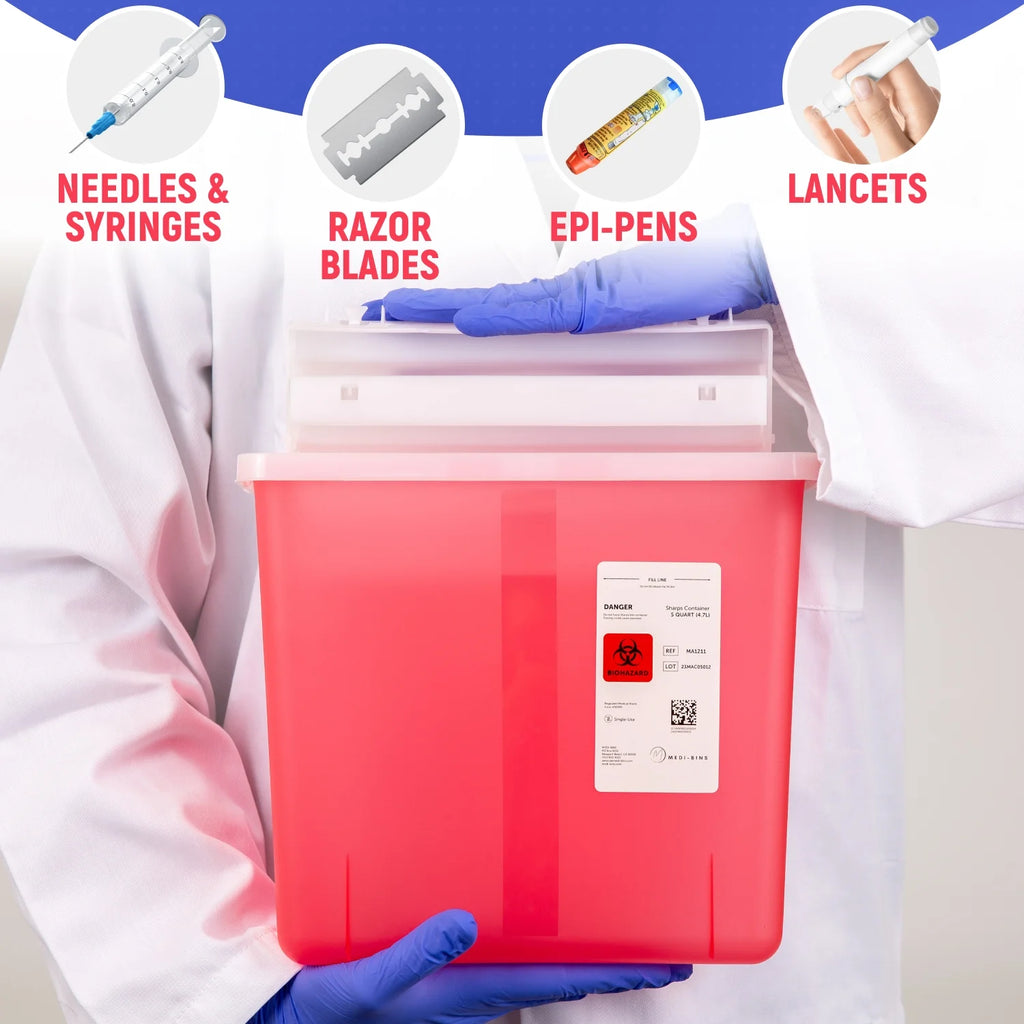 5 Qt Sharps Disposal Container M1732