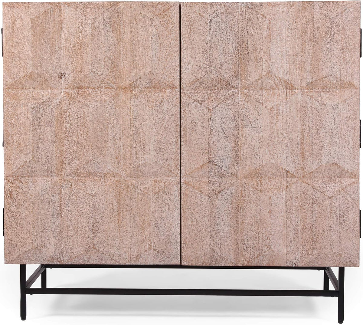 White Washed Black Cabinet V5012