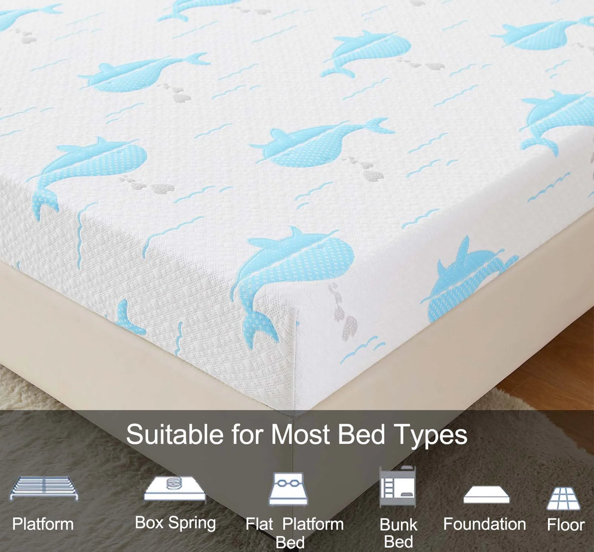 5 Inch Gel Memory Foam Twin Size Medium-Firm Mattress O2769