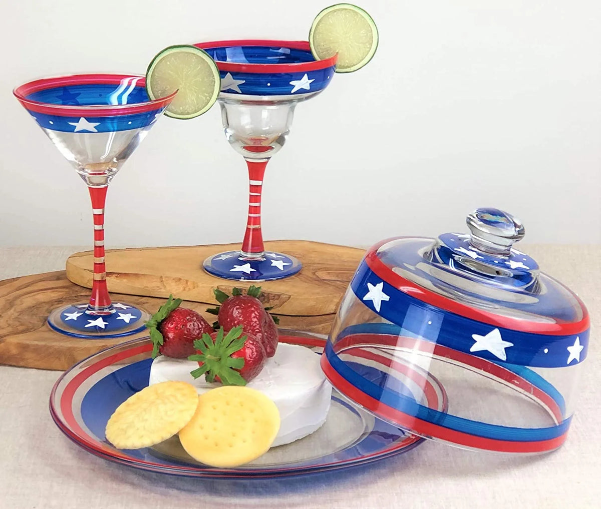 Hand Painted Martini Glasses Set Of 2 E807615