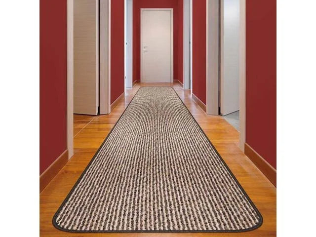 Skid-Resistant Carpet Runner Black Ripple 18 ft. x 36 in. R6843