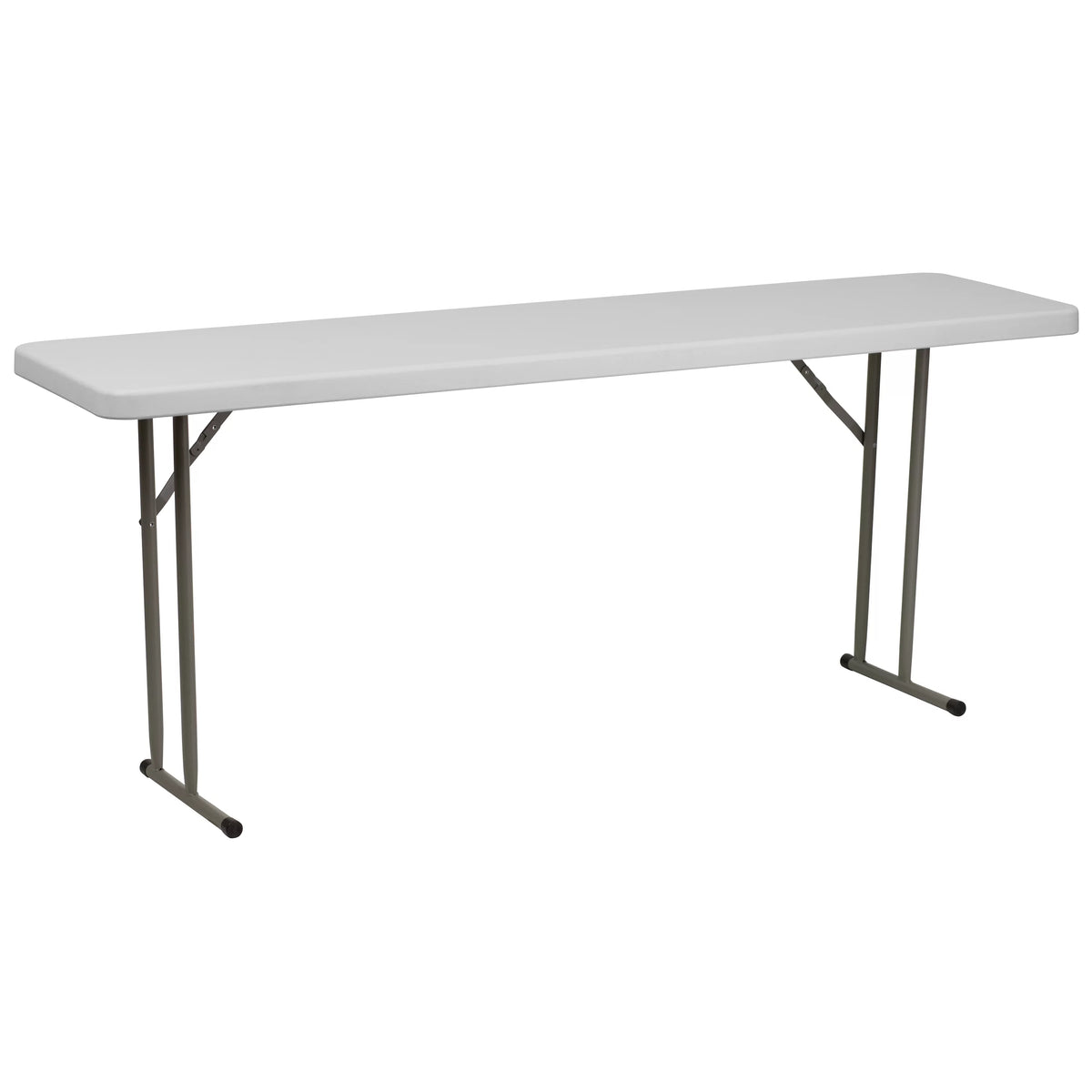 6-Foot Granite White Plastic Folding Training Table D2644