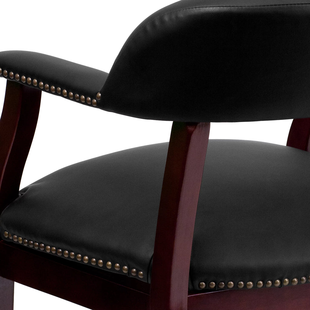 Black LeatherSoft Conference Chair with Casters P585692