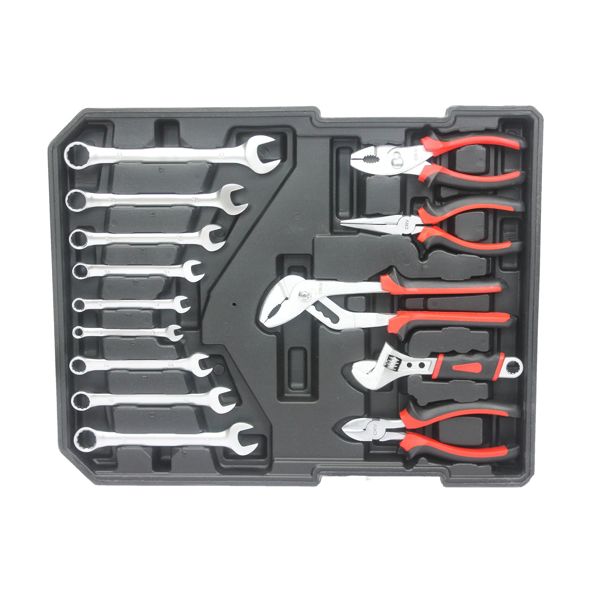 899PCS White 4 Layers Hand Tool Set with Wheels N1555