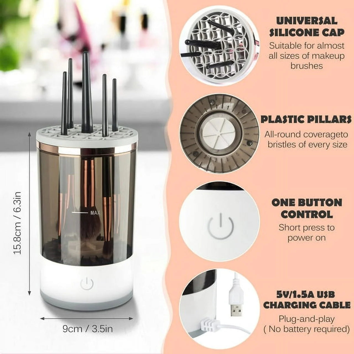 Portable Electric Makeup Brush Cleaner A2415