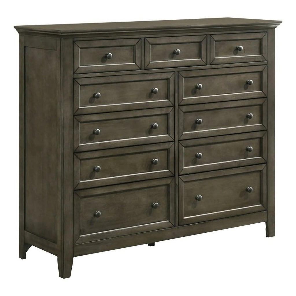Gray 11-Drawer Wood Gentlemen's Chest H5262