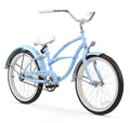 20-inch Baby Blue Single Speed Beach Cruiser Bicycle Y897