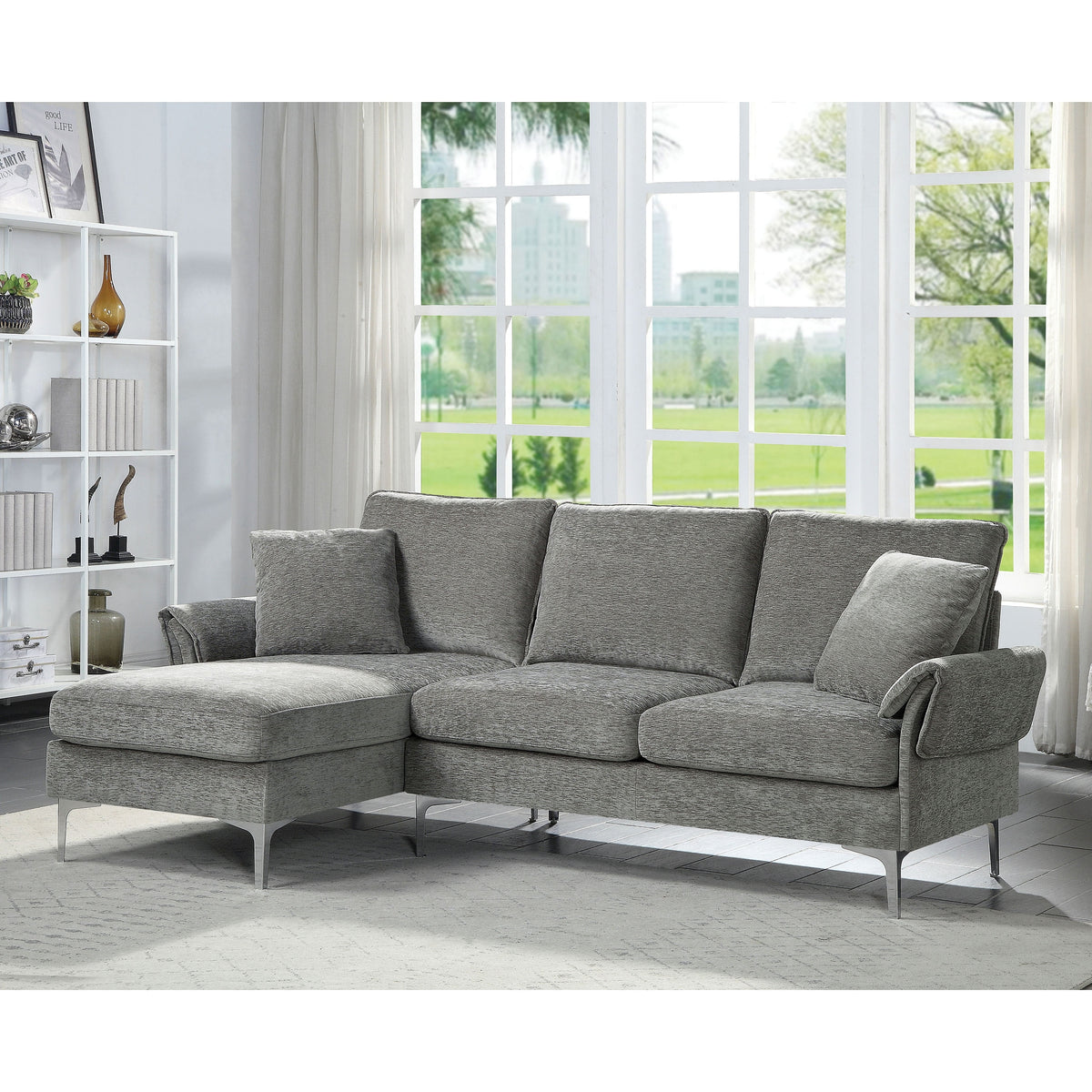 Chenille Padded Sectional C857