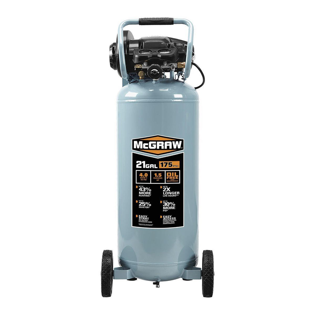 21 Gallon 175 PSI Oil-Free Vertical Air Compressor T245