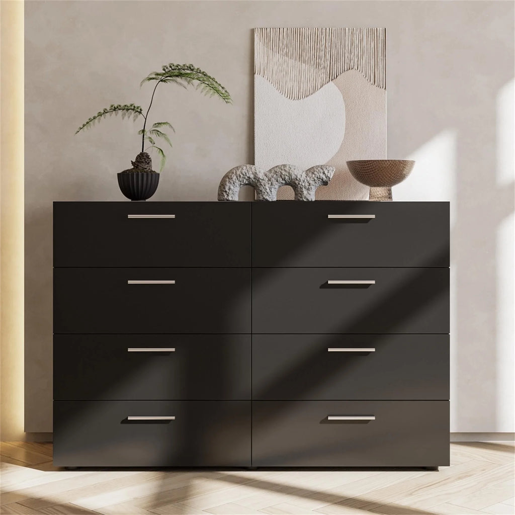 Black 6 Drawer Wood Dresser G286803