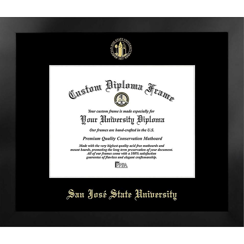 San Jose State University Spirit Diploma Black Frame A253