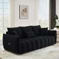 81" Beige Teddy Boucle 3-Seater Sofa F7464