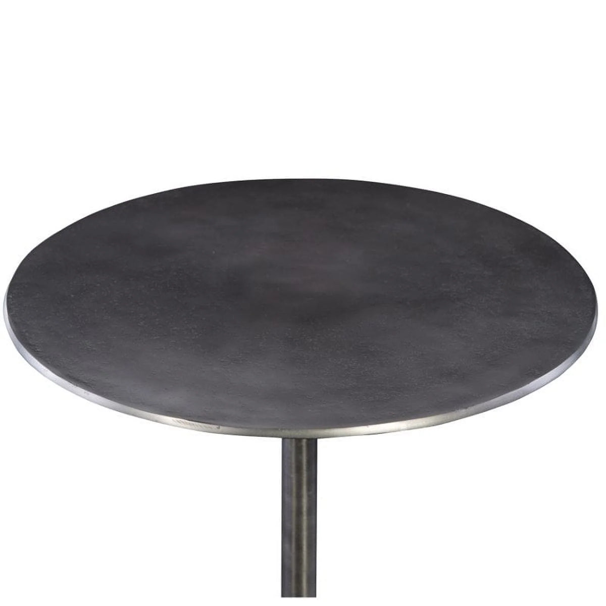 Modern Industrial Accent Table in Antique Nickel A152