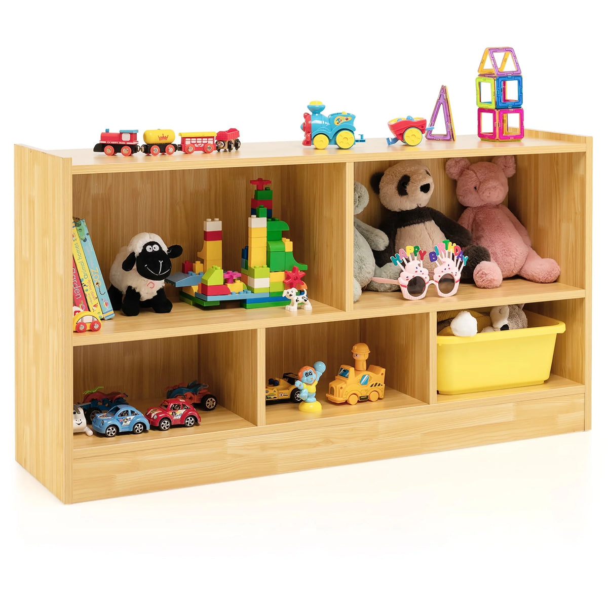 White 5-Cube Wood Bookcase U46862
