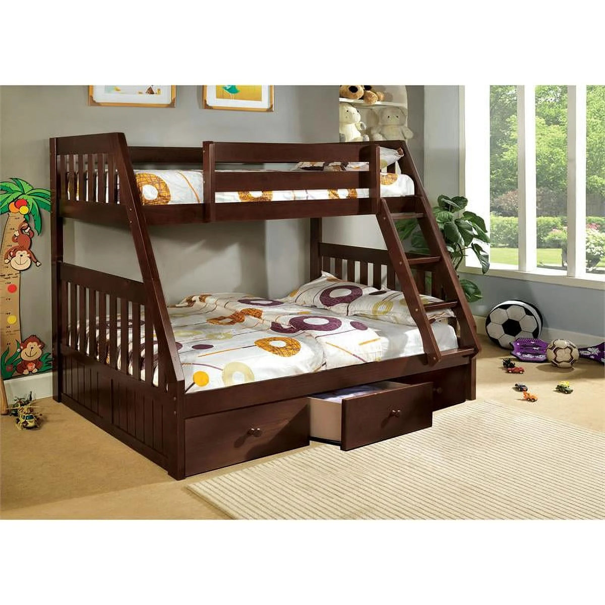 Espresso Wood Underbed Drawers Set of 3 L4489