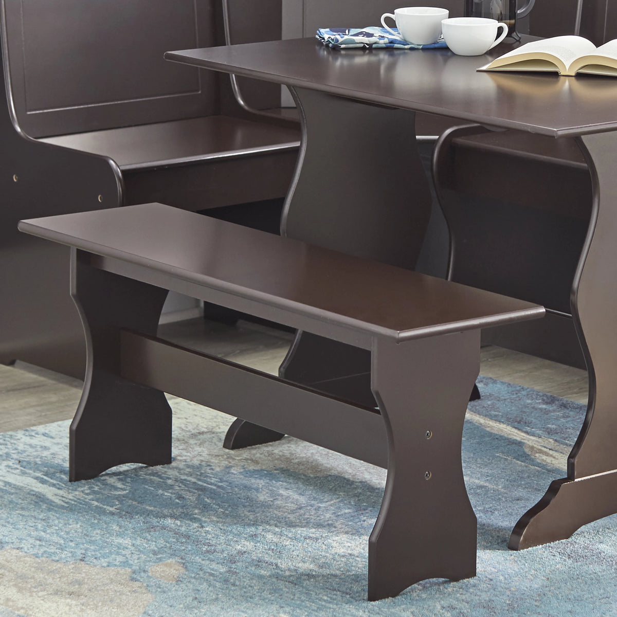 Espresso Corner Dining Nook with Storage R3951