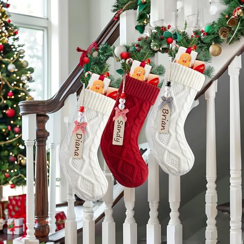 18 Inches 4 Pack Knitted Christmas Stockings N24682