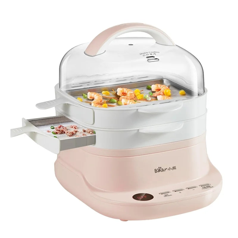 Rice Roll Maker 6 Functions Food Steamer Double Layer 3L M2612