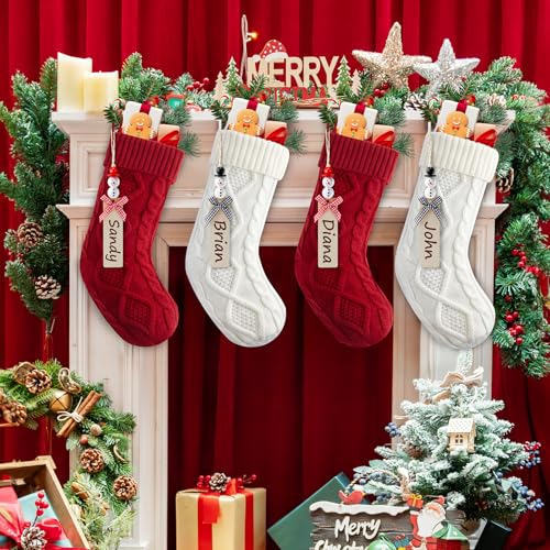 18 Inches 4 Pack Knitted Christmas Stockings N24682