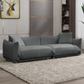 Dark Gray Lambswool Flared Arm Sofa D692529