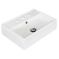 Wall Mount Rectangle Vessel in White X341521