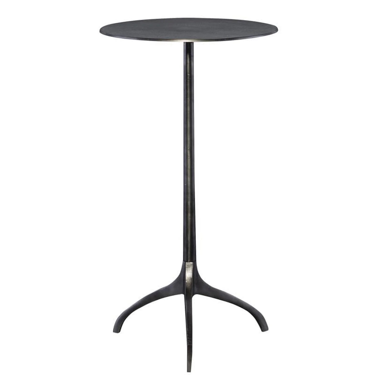 Modern Industrial Accent Table in Antique Nickel A152