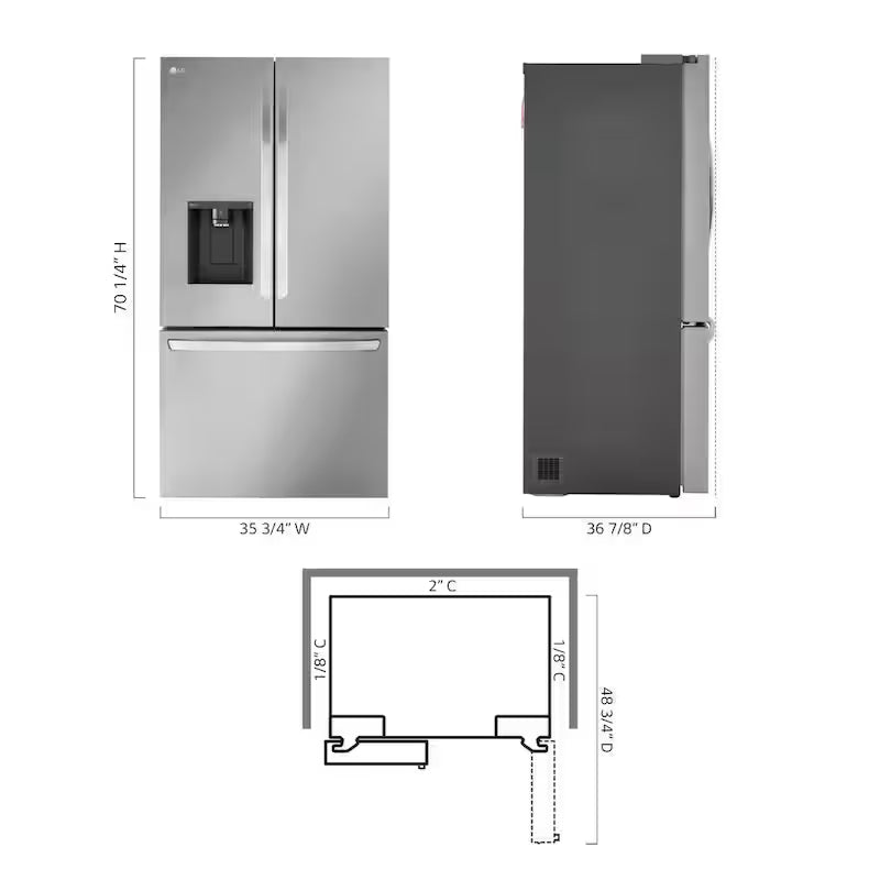 French Door Refrigerator with Dual Ice Makers Q820468