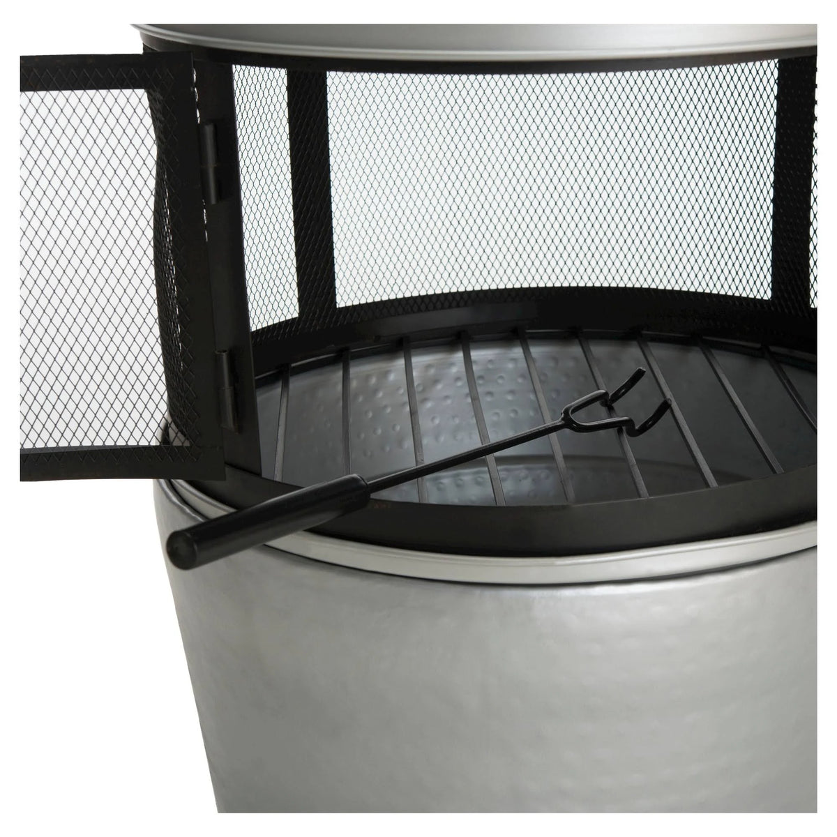 Silver Black Chiminea B4963
