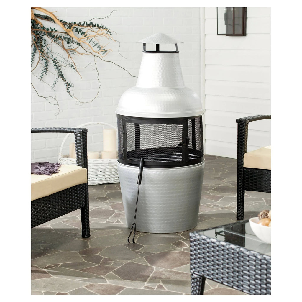 Silver Black Chiminea B4963