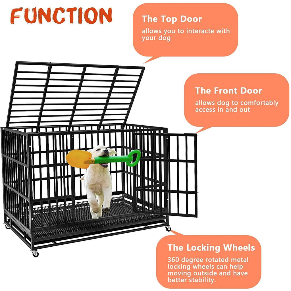 Heavy Duty Dog Crate with Removable Tray Y193434