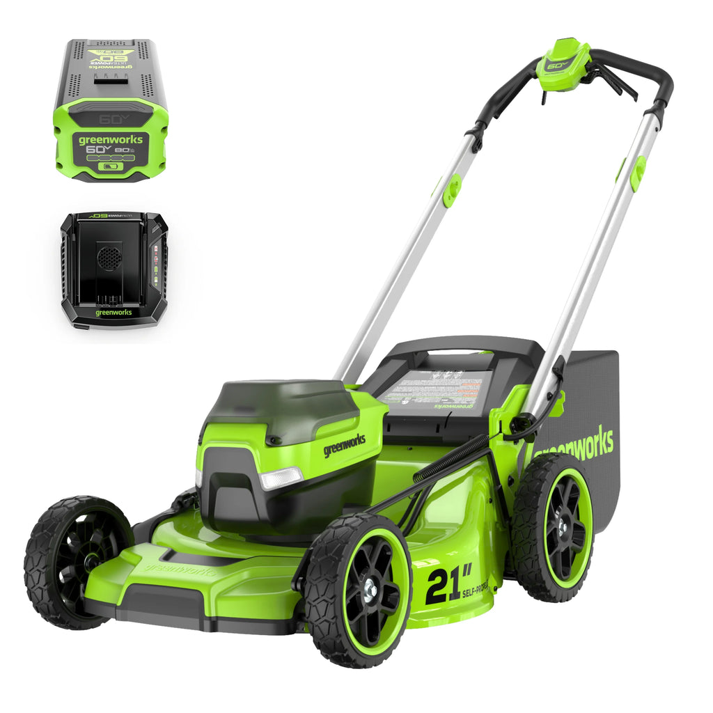 60V 21 Self Propelled Lawn Mower with 8.0 Ah Battery & Charger W7713