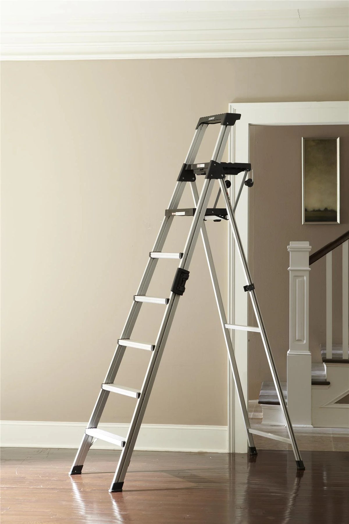 8 Ft. Aluminum Folding Step Ladder 300 Lb. T1867