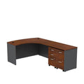 L-Shaped Desk with 2 Mobile Pedestals H546