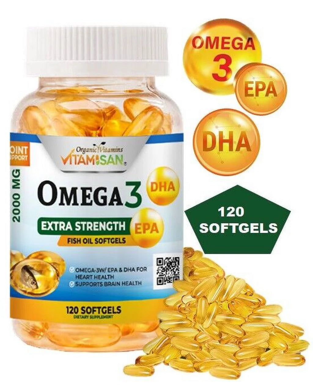 Omega 3 2000mg 120 Softgels Fish Oil T94836