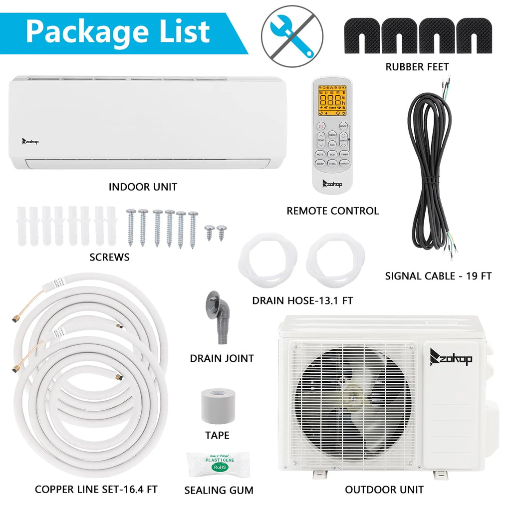 9000 BTU 19 Seer Mini Split Air Conditioner & Heater A496774